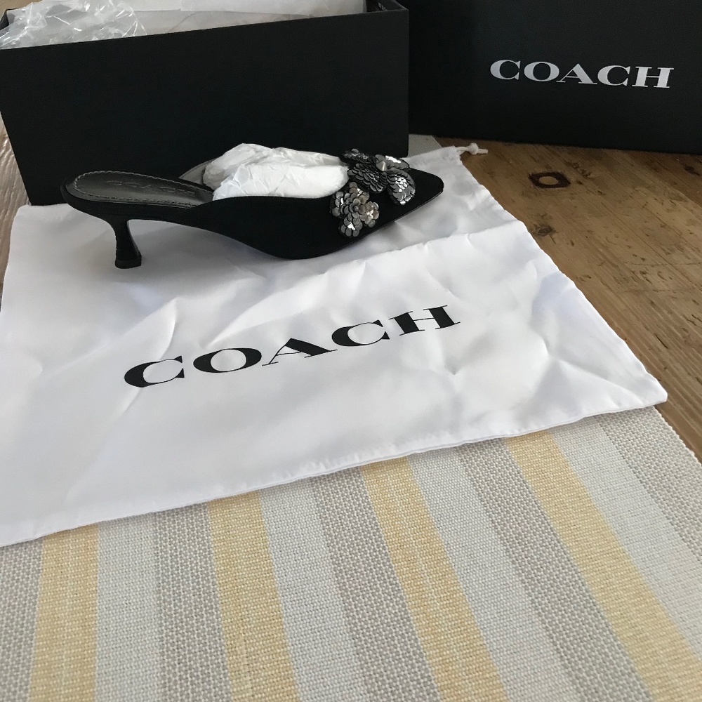 Coach Suede Mules size 8